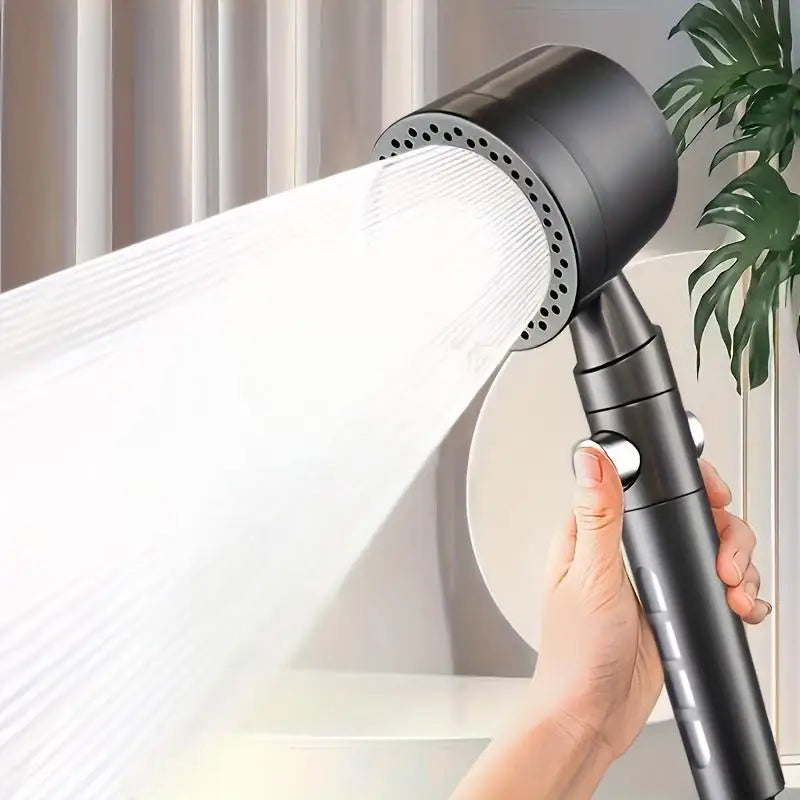 5 Modes Spray Water Saving Shower Head ABS Handheld Spa Showerheads Large Flow Portable Bathroom Filter Shower Faucet Nozzle Set