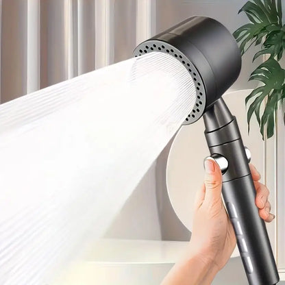5 Modes Spray Water Saving Shower Head ABS Handheld Spa Showerheads Large Flow Portable Bathroom Filter Shower Faucet Nozzle Set