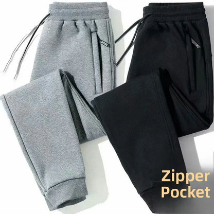 Trendige Herren-Cargo-Hose mit Fleecefutter, lässig, warm, gerades Bein, Neuntel-Trainingshose, Frühling, Herbst, Winter, bequem, Sport