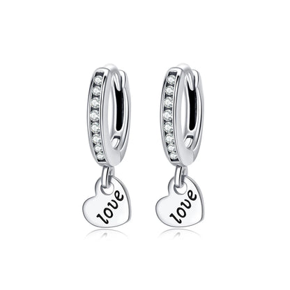 Original 925 Sterling Silber Ohrringe 2025 Stecker Creolen Kristall Ohrringe für Damen Roségold Krone Herz Unendlichkeit Biene Ohrring Schmuck