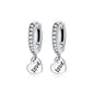 Original 925 Sterling Silber Ohrringe 2025 Stecker Creolen Kristall Ohrringe für Damen Roségold Krone Herz Unendlichkeit Biene Ohrring Schmuck