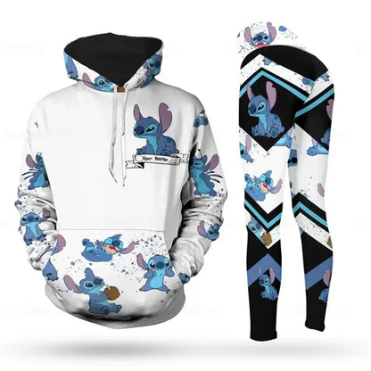 Customized Name Mickey Hoodie Women Hoodie Set Mickey Yoga Pants Sweatpants Women Disney Yoga Hoodie Leggings Fashion Sportswear