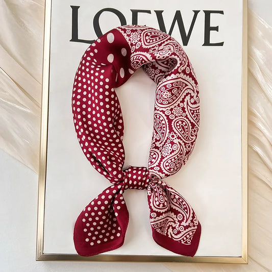 Women's Luxury Silk Square Scarf Headscarf Designer