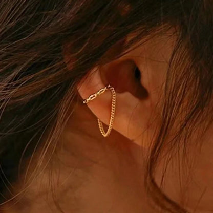 Punk Unregelmäßige Geometrische Ohrmanschetten Ohrringe für Frauen Nicht-Piercing Metall Ohrclip Ohrring Gefälschter Knorpel Mode Schmuck Party