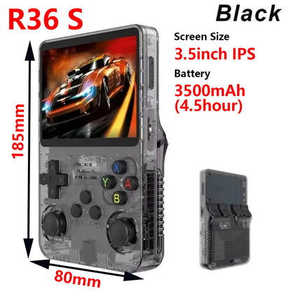 R36S Handheld Game Players 20000+ Games Portable Game Console 64/128GB Retro Games Emulators 3.5in IPS Screen Support Wholesale