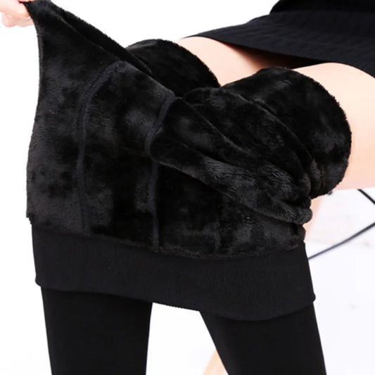 High Waist Thick Velvet Winter Leggings – 8 Colors