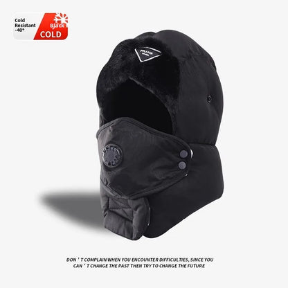 Men's Winter Cycling Hat Windproof Warm  Vehicle Cotton Cap Ear Protection ex Casual Sle Foldable Cap