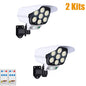 77 LED Outdoor Motion Sensor Solar Lights FloodLight Waterproof Wireless Dummy Decoy Fake Security Camera for Porch Garden Patio