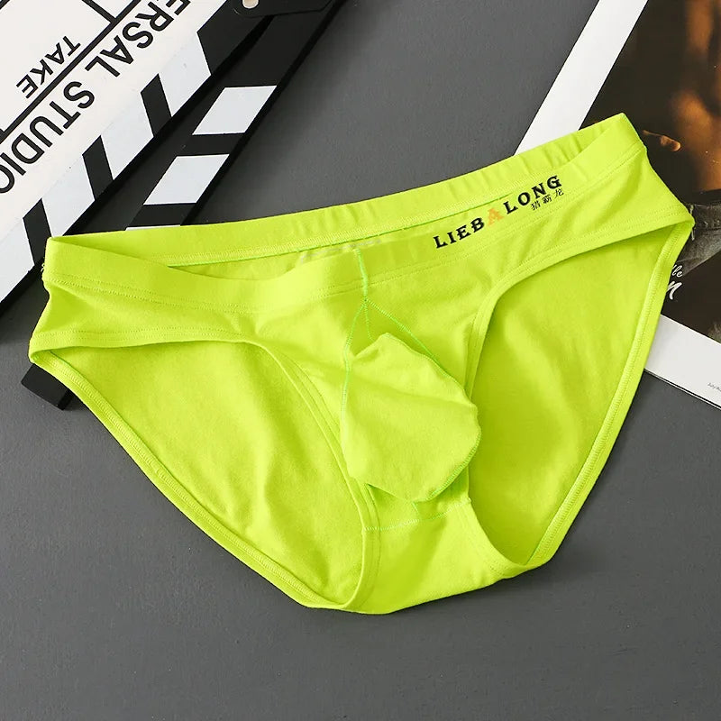 Men's Cotton Bulge Pouch Briefs Breathable Sport