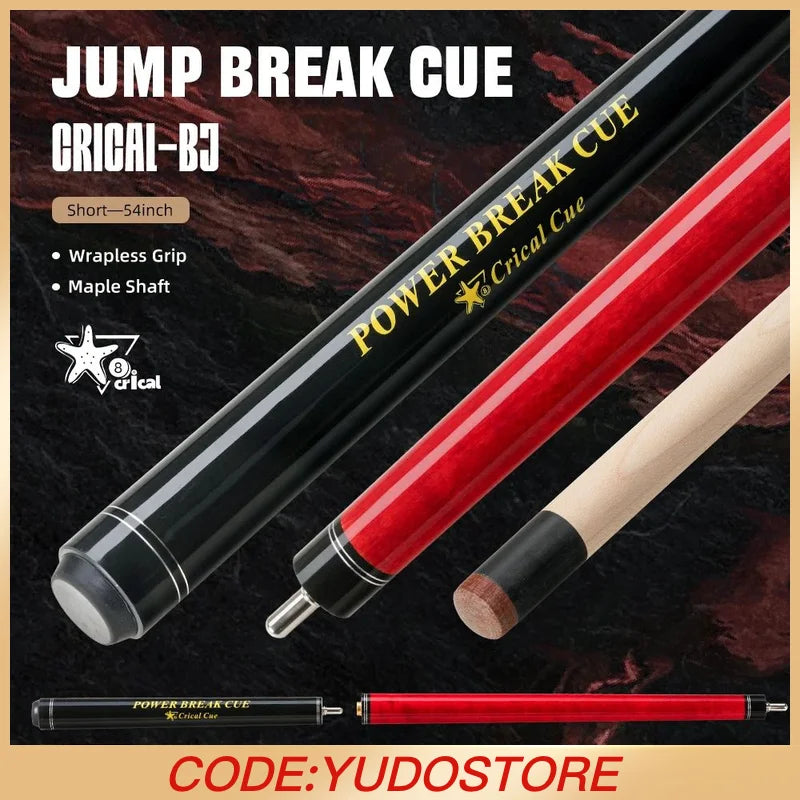 Crical Break Jump Cue with Uniloc Joint Professional Maple Shaft for Punch Jump cue Billiard pool Cue Stick