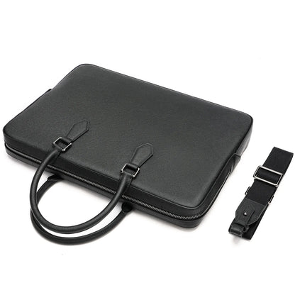 Genuine Leather Men's Briefcase Large Laptop Bag