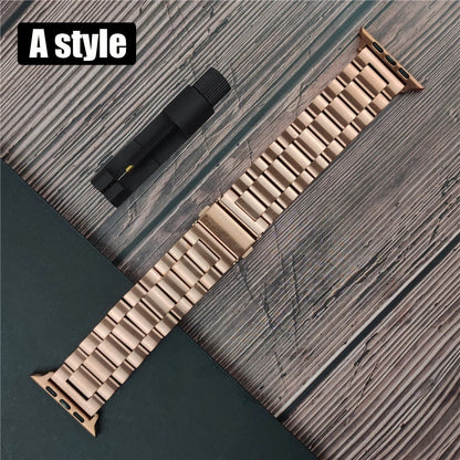 Classic stainless steel Correa for apple watch 10 46mm 42mm band Ultra 2 49mm 9 8 7 6 5 4 se 45mm 44mm 41mm 40mm 3 38mm strap