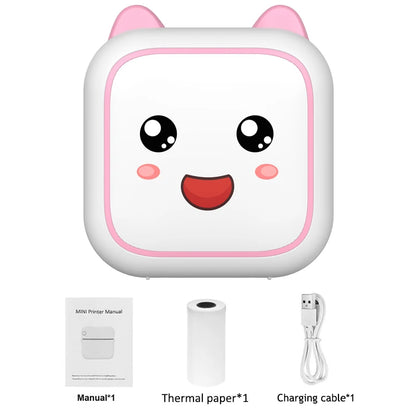 Mini HD Portable Label Thermal Printer Endurance Bluetooth Printer for Student Error Title Note Wrong Pocket Inkless Printing