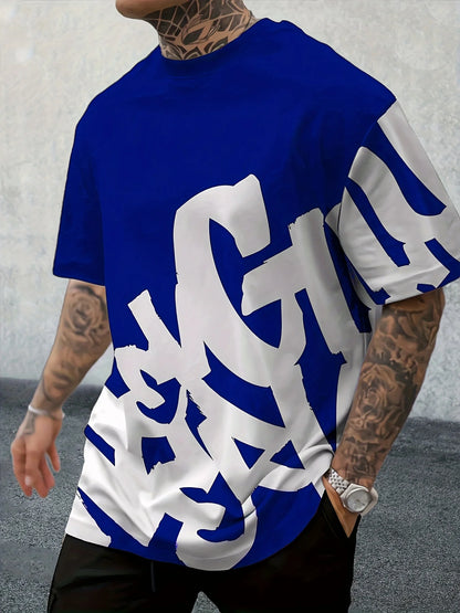 2025 Neuer Sommer personalisierter Buchstaben-Print Bequemes und atmungsaktives Rundhals-T-Shirt Outdoor High Street Top