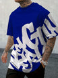 2025 Neuer Sommer personalisierter Buchstaben-Print Bequemes und atmungsaktives Rundhals-T-Shirt Outdoor High Street Top