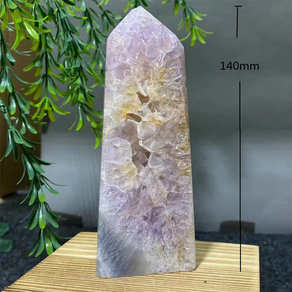 Amethyst Tower Raw Quartz Crystal Wand – Wicca Decor
