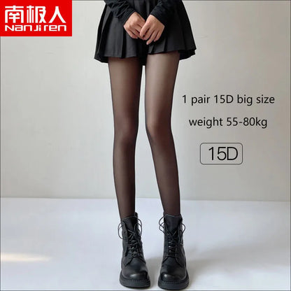 Women JK Black Stockings 6 Thickness Skin Silk Pantyhose Summer Ultra Thin Anti-hook Silk Nylon Stocking Female Sheer Tights