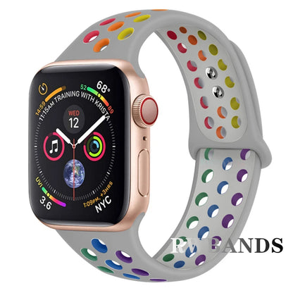 Sport Strap for Apple Watch Band 46mm 44mm 40mm 42-38-41mm 45mm Breathable Bracelet iWatch Series 10 9 8 7 6 SE 5 3 Ultra 2 49mm