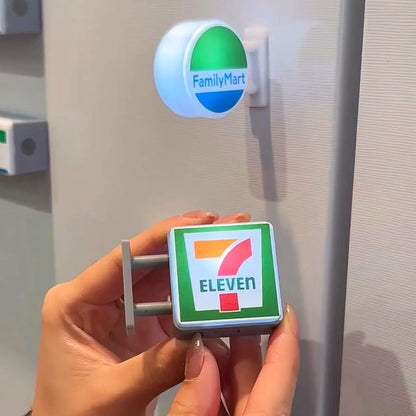 Heißer Convenience Store Kühlschrankmagnet Miniaturmodell Magnetische Anziehung Deko Nachtlicht Atmosphäre Licht Leuchtendes Schild