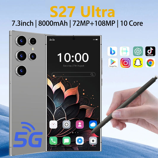 2026 HOT Silicone Case For S27 Ultra 7.3 Inch Smartphone Shockproof Cover Lite Moblie Phones Cases Accessories High Quality