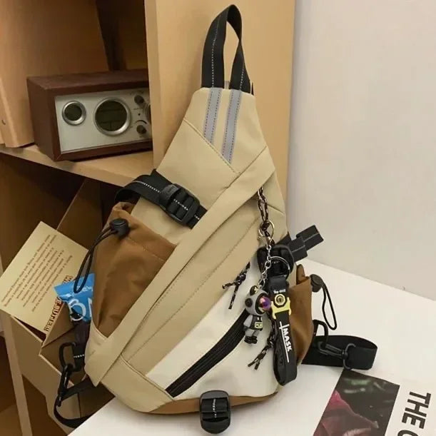 NEU Hip Hop Sport Motorrad Rucksack Männer Frauen Multifunktions Wasserdichte Reise Einzel Schulter Schultasche Crossbody Brusttaschen