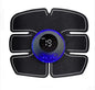Black electronic muscle stimulator with digital display on a white background