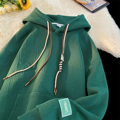 Men's Hoodie Sweatirt Fce Lined Loose Fit Thiened Autumn Winter New Sle Casual Wear Student Large Size Hoodie