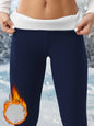 Damen Leggings mit hohem Bund, Fleece-gefüttert, dick, weich, bauchkontrollierend, Workout, Running, Yoga, Thermohose für kalte Winter