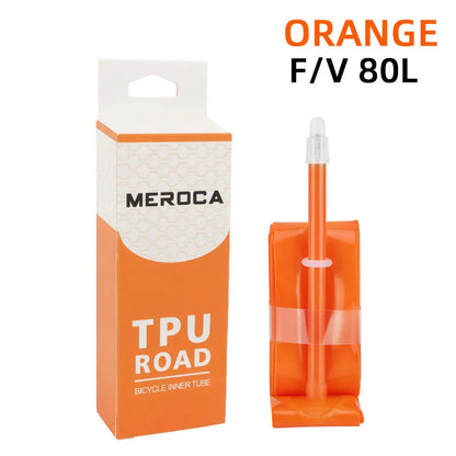 MEROCA Rennrad TPU-Schlauch 700x23-32C FV 45L/65L/80L Ultraleichter Rennradschlauch