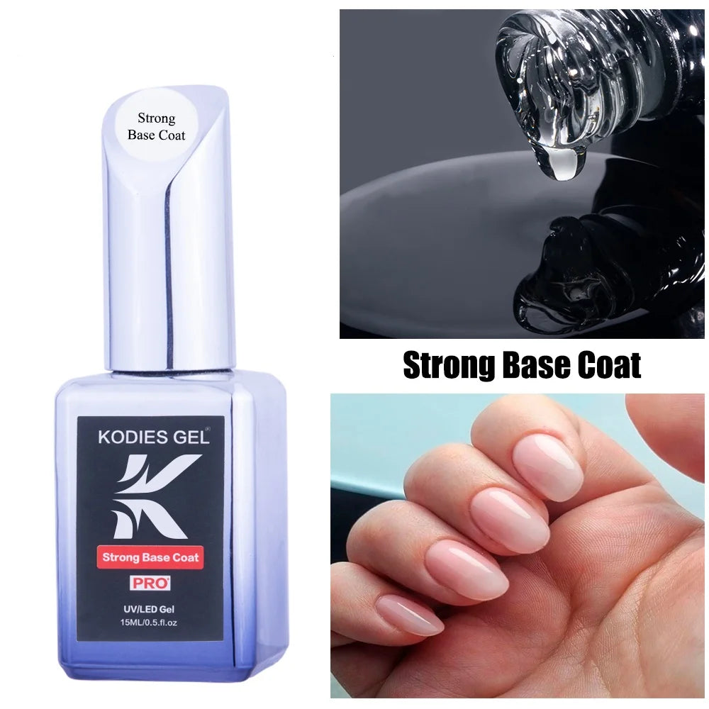 KODIES GEL Chrome Top Coat Nail Powder Finish UV Gel Nail Polish 15ML Super Shine Topcoat No Wipe Semi Permanent DIY Nails Art