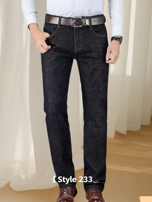 JEAN Neue Herrenjeans Freizeithose Gerade Stretch Mode Klassisch Blau Schwarz Arbeitsjeans Herren Markenkleidung