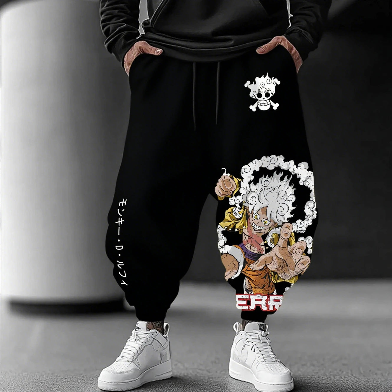 One Piece Luffy Gear 5 Nika Herrenhose Anime Print Streetwear Casual Gym Sporthose Hiphop Jogginghose Frühling Herbst Trend