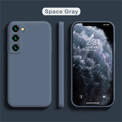 Luxuriöse Flüssigsilikonhülle für Samsung S25 S24 Galaxy S20 S21 S22 S23 FE Plus Note10 20 A52 A31 A41 A71 A51 A72 A70 A50 Coque