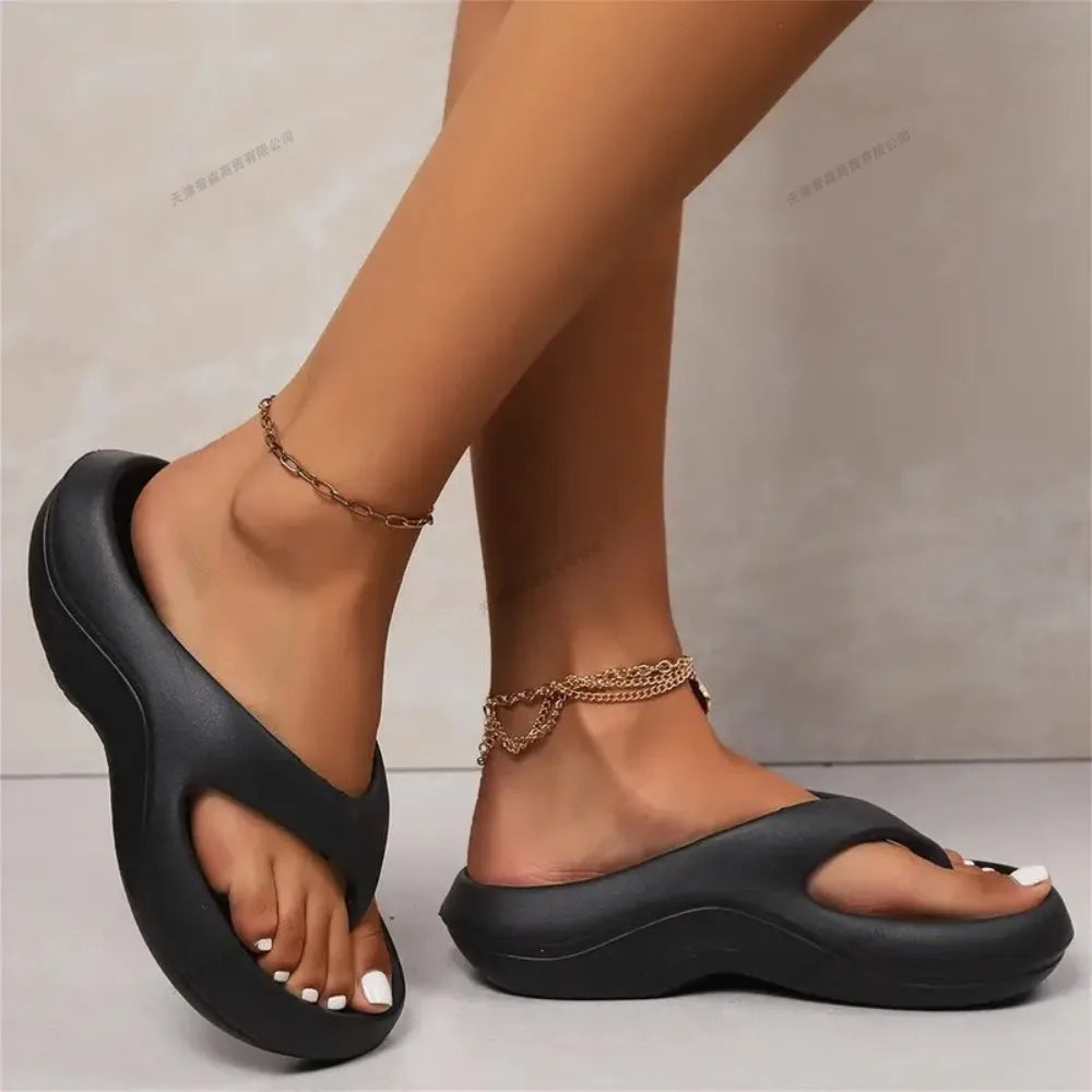 Damen stylische EVA Flip-Flops Bequem Weich Rutschfest Geruchsneutral Modisch Vielseitig für Strand Sommer Freizeit Strandschuhe