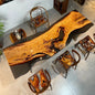Teglex Epoxy Crystal Coffee Table | Live-Edge Solid Walnut & Rosewood
