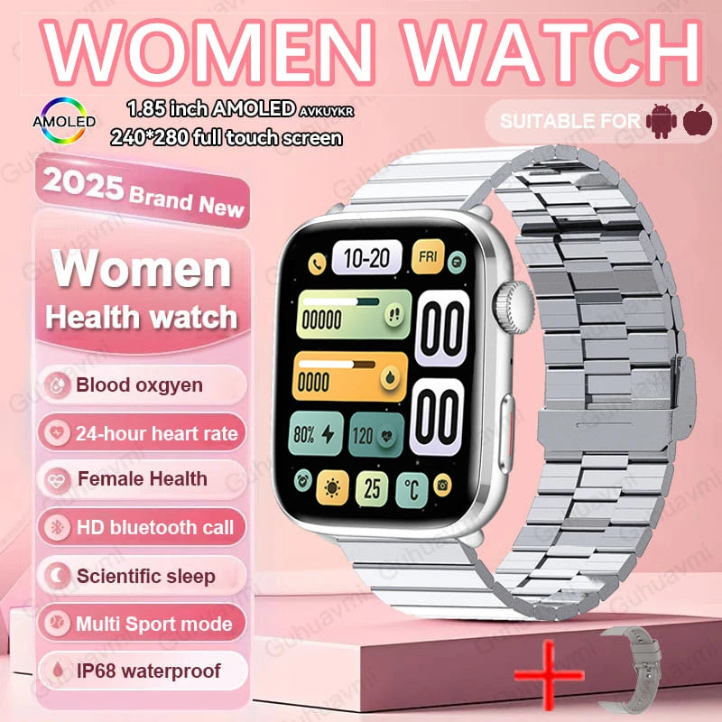 2025 New For Xiaomi Women AI Smart Diagnosis Smart Watch HRV+PPG Blood Pressure Blood oxygen Health monitor IP68 NFC Smartwatchs