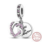 Hot Sale 925 Sterling Silve Charms Beads Forever Love Heart Sister Family Life Charms Dangle For Bracelet Woman Jewelry Gifts