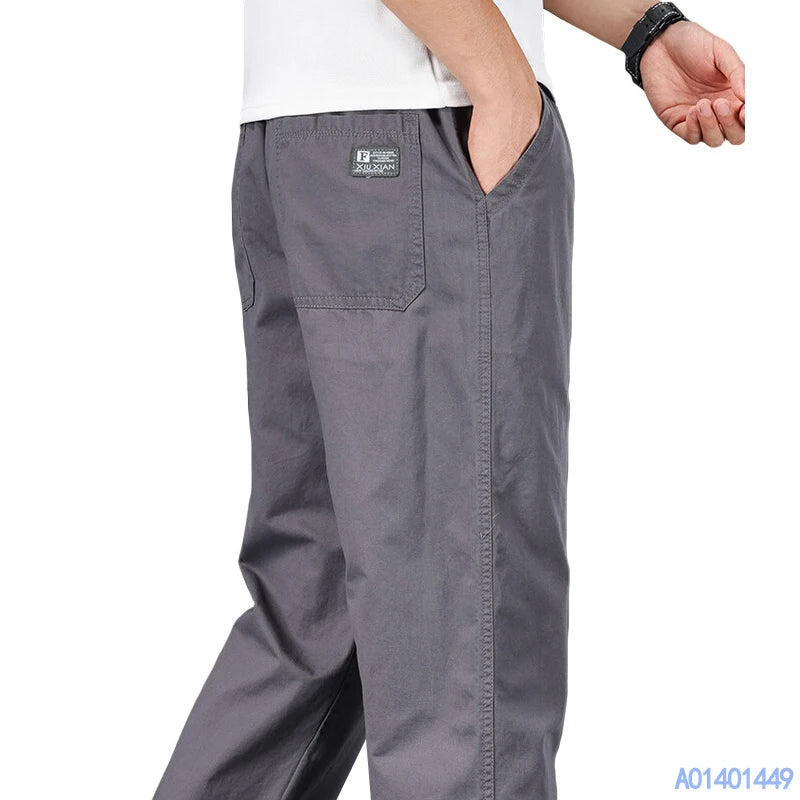 Herren Freizeithose Übergröße Relaxed Fit Baumwollhose Elastischer Bund Kordelzug Jogginghose Herren Jogger Hose Sommer Frühling