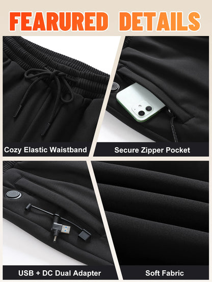 USB Electric Heated Winter Pants Thermal Hiking Ski Sports Warm Wearable Heating Technology for Outdoor Camping Trekking