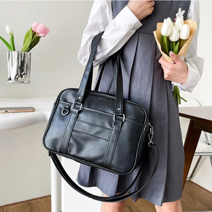Japanischer Stil JK Tasche Damen High School Schüler Uniform Tasche PU Leder Umhängetasche Damen Einfache Handtaschen Umhängetaschen Itabag