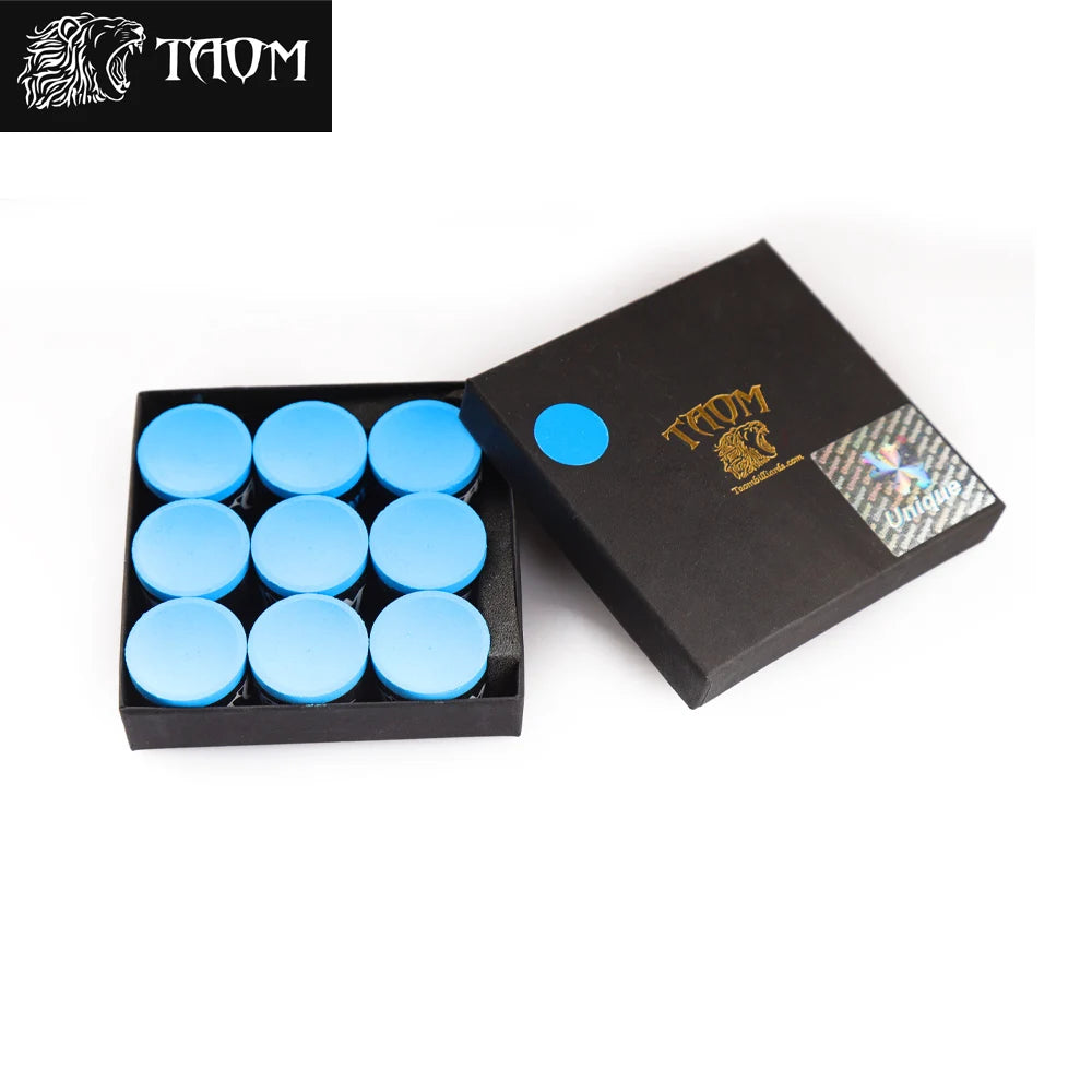 Taom Chalk Orginal Pyro Chalk with V10 Soft Blue 2.0 Pyramid Pink Green Snooker for Professional Round Billiards Chalk