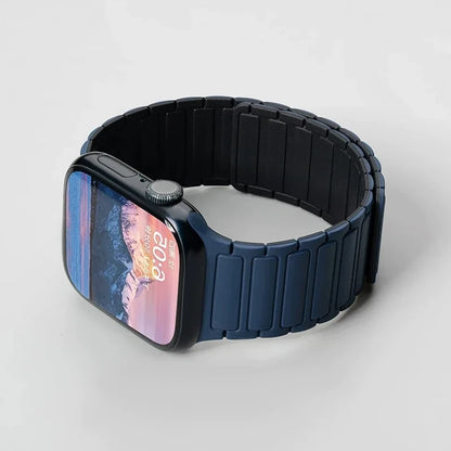 Silicone Strap for Apple Watch 46mm 42mm 49mm 45mm 41mm 44mm 40mm Magnetic Band for IWatch Ultra 3/2 Series 11 10 9 8 7 6 SE 5