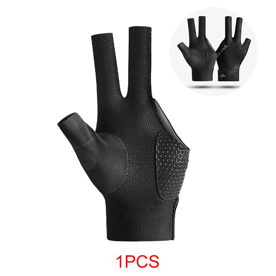 NOFOXO Open Finger Pool Glove - Breathable Snooker Billiard Glove
