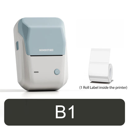 NIIMBOT B1 Portable Thermal Printer With Tapes 2 Inch Adhesive Label Printer Mini Bluetooth Sticker Maker Support Smartphones PC