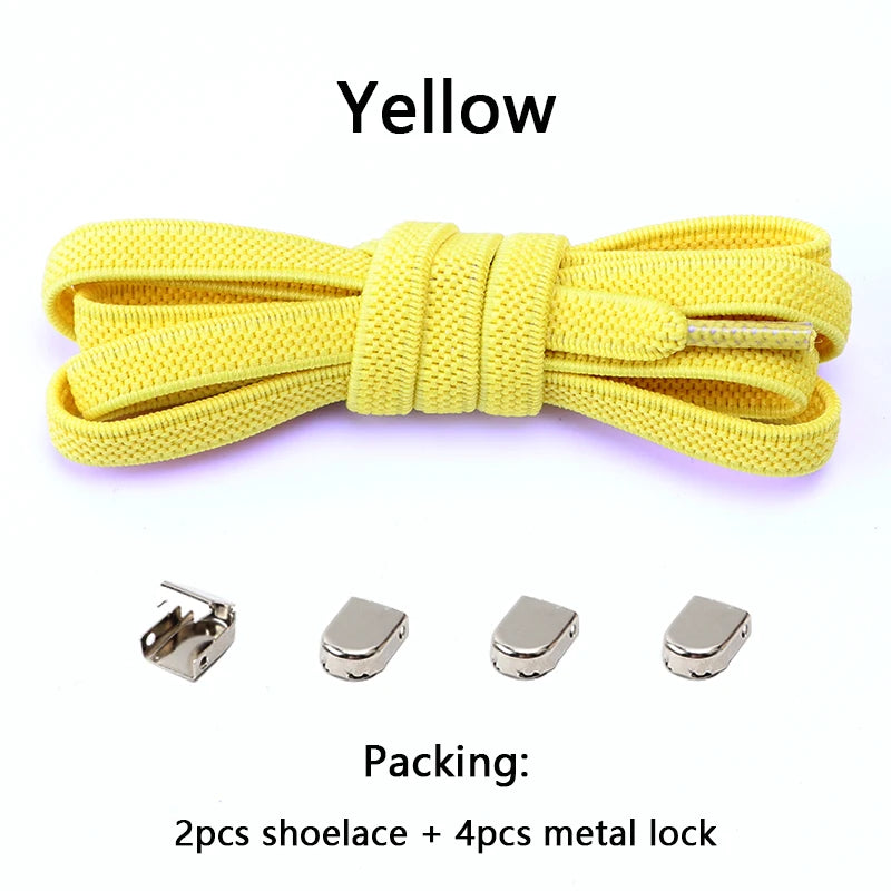 Gummiband-Schnürsenkel ohne Binden, Einheitsgröße für Erwachsene und Kinder, Sportschuh-Schnürsenkel, schnürsenkellos, flach, dehnbar