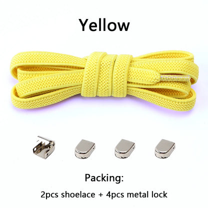 Gummiband-Schnürsenkel ohne Binden, Einheitsgröße für Erwachsene und Kinder, Sportschuh-Schnürsenkel, schnürsenkellos, flach, dehnbar