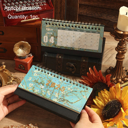 Vintage Coil Desk Calendar Tabletop Flip Memo card