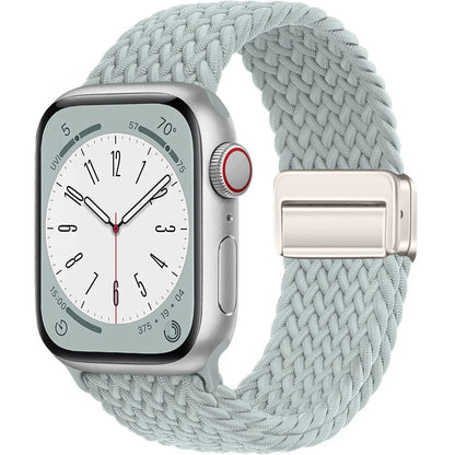 Geflochtenes Armband für Apple Watch 44mm 40mm 45mm 49mm 41mm 38mm Schnallenarmband iWatch Series SE 7 3 6 8 9 Ultra 2 Magnetisches Armband
