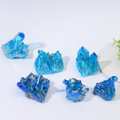 Sky Blue Quartz Titanium Crystal Cluster - Home Decor