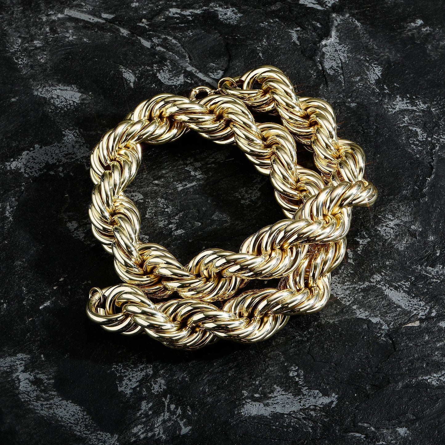 New 30MM Rope Chain Stainless Steel Mens Luxury Necklace Hip Hop Heavy Metal Punk Jewelry 30" for Party Gift